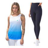 Kit Camisa Regata Feminina Calça Legging