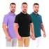 Kit Camisas Polo Piquet Masculino Hosten Slim 3 Unidades