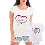 Kit Camiseta Blusa T Shirt Criativa Urbana E Body Infantil Tal Mãe Tal Filha Enquanto Eu Viver Branco M