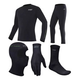 Kit Camiseta Calça Luva Meia Balaclava Touca Ninja