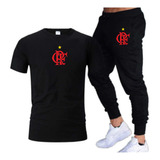 Kit Camiseta Calça Moletom Flamengo Crf Nação Rubro Negra