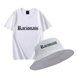 Kit Camiseta Chapéu Bucket Hat Racionais Mc s Rapper Unissex