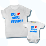 Kit Camiseta E Body De Bebê Meu Primeiro Dia Das Mães