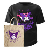 Kit Camiseta E Bolsa Hello Kitty