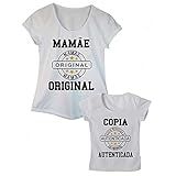 Kit Camiseta Tal Mãe Tal Filha Cópia Da Mamãe Adulto G Infantil 2 Branco 