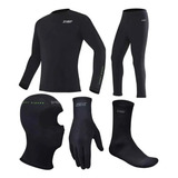 Kit Camiseta Térmica Calça Luva Meia Balaclava Touca