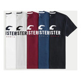 Kit Camisetas Hollister Estampadas Tamanho G Original