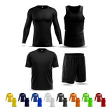 Kit Camisetas Regata Shorts Proteção Uv50