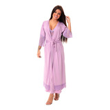 Kit Camisola Amamentação Gestante Maternidade Robe Preta
