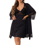 Kit Camisola Amamentação Robe Para Gestante Pós parto
