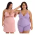 Kit Camisola + Baby Doll Plus Size Amamentação Maternidade 
