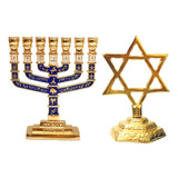 Kit Candelabro Menorah Judaico 12 Tribos