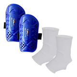 Kit Caneleira F24 Infantil Tornozeleira Elastica Branca