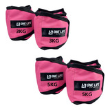 Kit Caneleira Peso Tornozeleira 3kg 5kg Par Rosa