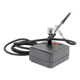 Kit Caneta Aerógrafo Mini Compressor Bico 0 3mm Bivolt 25psi