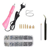 Kit Caneta Aplicador 1100 Strass Cristal Termocolante