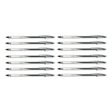 Kit Caneta Bic Esferográfica Preta Celebration Prata C 12 Un