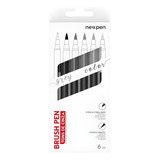 Kit Caneta Brush Pen Newpen