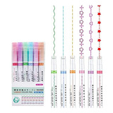 Kit Caneta Carimbo Roller 2 Em 1 Colorida Ponta Fina Marcado