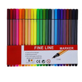 Kit Caneta Fine Line Cores Ponta Fina 0 4mm Tinta Kit 24 Cores Corpo Colorido