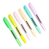 Kit Caneta Marca Texto Tom Pastel Cores Sortidas Com 6 Uni