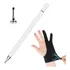 Kit Caneta Pencil Touch P Tablet Luva Palm Rejection E Ponta