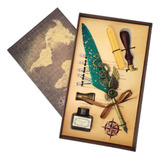 Kit Caneta Tinteiro Pena