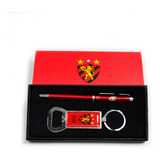 Kit Caneta Touchscreen Chaveiro Abridor Sport Recife Cor Da Tinta Azul Cor Do Exterior Vermelho