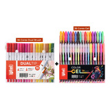Kit Canetas Colorida Dual Brush 36 Cores 36 Cores Colorgel