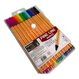 Kit Canetas Coloridas Fine Line Ponta Fina 0 4 Mm 1 Linha