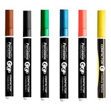 Kit Canetas Marcadores Para Porcelana Compactor 5 Cores