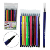 Kit Canetas Ponta Super Fina 0 4mm Hidrográfica Com 10 Cores Tinta Colorida