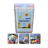 Kit Canetas Profissional Touch 24 Cores Ponta Dupla Estojo