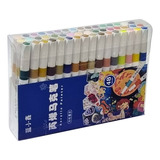 Kit Canetinha 48 Cores Marcador De Tinta Acrílica Caneta