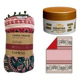 Kit Canga Toalha Saída Praia Piscina C Parafina Bronzeadora