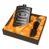 Kit Cantil De Bolso Bebida Inox Personalizado Jack Daniels