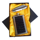 Kit Cantil Preto Inox Com Canivete Multifuncional Couro