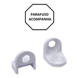 Kit Cantoneira Cadeirinha 2 Furo Branco 50 Peças C Parafuso