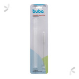 Kit Canudo Em Silicone E Escova Para Garrafinha Fresh Buba Cor Transparente