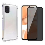 Kit Capa Anti Impacto Para Galaxy A31 Pelicula Privacidade