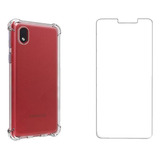 Kit Capa Anti Impacto Pelicula Vidro Para Galaxy A01 Core