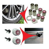 Kit Capa Bico Valvula Antifurto Roda Fiat kit Parafuso Placa