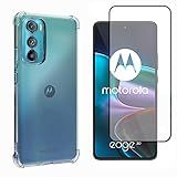 Kit Capa Capinha Para Motorola Edge 30 Normal 5g Case Air Anti Impacto Transparente Película De Vidro Temperado 3d Full Cover Transparente Vidro 3d 