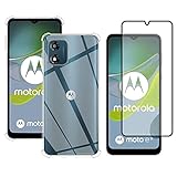 Kit Capa Capinha Para Motorola Moto E13 Tela De 6 5 Case Air Anti Impacto Transparente Película De Vidro Temperado 3d Full Cover Transparente Vidro 3d 