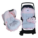 Kit Capa Carrinho Capa De Bebe Conforto Protetor Cinto