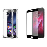 Kit Capa Case Anti Queda P Motorola Moto Z2 Play Pelicula