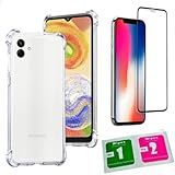 Kit Capa Case Compatível Capinha Para Samsung Galaxy A06 Anti Impacto Reforçada Silicone Transparente Flexível Pelicula De Vidro Temperado 3D 9H