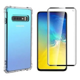 Kit Capa Case Pelicula Nano Gel 3d Para Galaxy S10e Cor Transparente