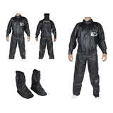 Kit Capa Chuva Polaina Galocha Moto Motoqueiro Pantaneiro 