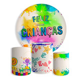 Kit Capa Cilindro E Painel Temático Dia Das Crianças